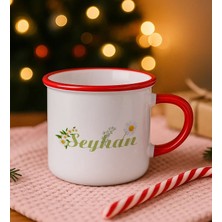 Bk Gift Kişiye Özel Isimli Kırmızı Emaye Kupa Bardak -4, Arkadaşa Hediye, Sevgiliye Hediye