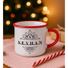 Bk Gift Kişiye Özel Isimli Kırmızı Emaye Kupa Bardak -10, Arkadaşa Hediye, Sevgiliye Hediye