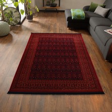 Giza Home Afgan Türkmen Otantik Desenli Dokuma Kırmızı Oturma Odası Salon Mutfak Halısı Yolluk 0024A