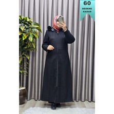 Elmas Tesettür Kadın Giyim Kapşonlu Tam Boy Mevlana Kaşe