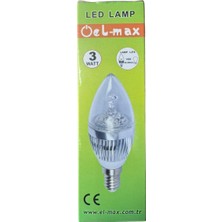 Elmax 3W E14 LED Buji Günışığı Ampul