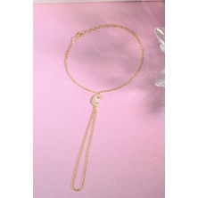 Innuendo 925 Ayar Gümüş Üzeri Altın Kaplama C Harfli Şahmeran