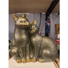 Atak Hediyelik Dekoratif Bütüyk 2'li Kedi Biblo