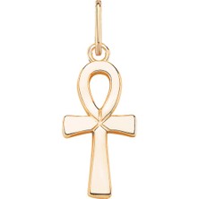 Altın Sepeti Rose Altın Mini Ankh Kolye Ucu