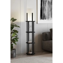 Ravilo Buye Dekoratif Raflı Lambader Siyah