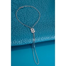 Innuendo 925 Ayar Gümüş Üzeri Altın Kaplama B Harfli Şahmeran