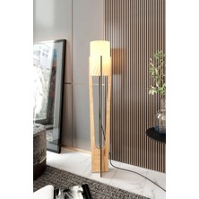 Ravilo Minimalist Meşe Lambader  Krem Guaj