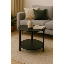 Ravilo Yuvarlak Bayrama Özel Sehpa Flaş Ürün Siyah