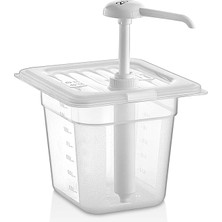 Mayden Concept Tekli Şeffaf Mayonez Dispenseri - Pompalı Şeffaf Mayonez Kabı - 2 Lt Kapasiteli - Kafe & Restoran Tipi - Dayanıklı