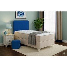 Rs Janti Store  Baza Başlık Kılıfı 130X70CM Mavi Renk Lastikli Esnek Kaliteli Kumaş