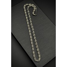 Frnch 925 Ayar Gümüş Italyan Model Gümüş Renk Erkek Kolye FRJ30721-821-A