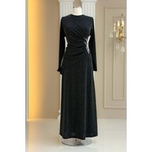 Amine Hüma Simge Abiye Elbise Siyah