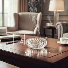 İki Yedi Konsept Washington Kristal Küllük 13 cm | Lüks Cam Küllük, Şık Masaüstü Kültablası Ofis Hediyesi Ashtray Ev