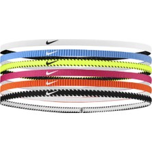 Nike Flex Classic Slim Headbands 6pk Çok Renkli Rahat Materyal Standart Beden Cinsiyet İçin Uygun