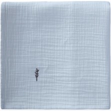 Cigit Nakışlı Organik Müslin Battaniye 90X100 Cm A Mavi