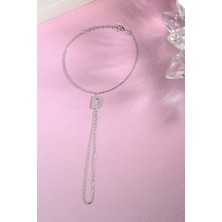 Innuendo 925 Ayar Gümüş Üzeri Altın Kaplama D Harfli Şahmeran