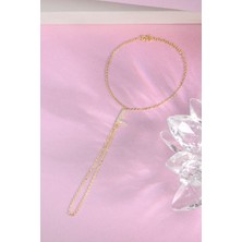 Innuendo 925 Ayar Gümüş Üzeri Altın Kaplama L Harfli Şahmeran