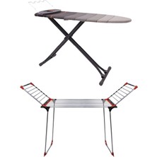 Devecioğlu Ultralüks 2'li Çeyiz Seti Isıya Dayanıklı Ütü Masası ve Kurutma Askısı