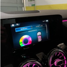 Universal Araç Içi Ambiyans LED Aydınlatma - 128 Renkli Müziğe Duyarlı Rbg LED Ambians Aydı