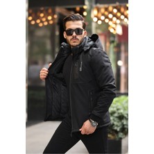 Gm Giyimarket Outdoor Su,soğuk,rüzgar Geçirmez,kapitone,ıçi Kürklü,elyaf Dolgulu,softshell Erkek Montu
