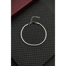 Frnch 316L Çelik Italyan Model Gümüş Renk Erkek Bileklik FRJ12686-3686-A