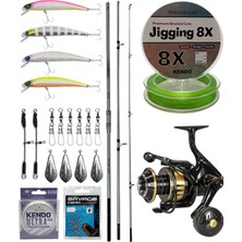 Yek Outdoor Yekoutdoor Profesyonel Olta Seti Okuma Azores Surf 430CM 3 Parça Surf Kamışı&okuma Tesoro 8000PA Olta Makinesi