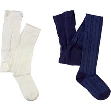 Akaret Tekstil Kız Çocuk Külotlu Çorap Karışık Renk 2'li