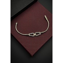 Frnch 925 Ayar Gümüş Italyan Model Siyah Zirkon Taşlı Erkek Bileklik FRJ12614-3614-S