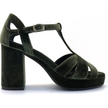 Zümrüt Yeşili Kadife Ayakkabı