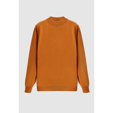 D'S Damat Ds Damat Regular Fit Safran Düz Örgü Kazak 5HF0606362751