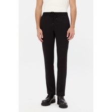 D'S Damat Ds Damat Slim Fit Siyah Armürlü Jogger Pantolon 5HC03TD04322M
