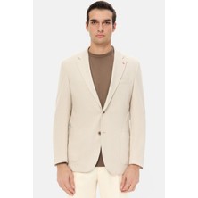 D'S Damat Ds Damat Slim Fit Vizon Balıksırtı Kumaş Ceket 5HC04BB06494M