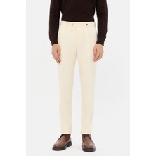D'S Damat Ds Damat Regular Fit Ekru Çizgili Jogger Pantolon 5HF03HC01321M