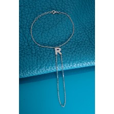 Innuendo 925 Ayar Gümüş Üzeri Altın Kaplama R Harfli Şahmeran