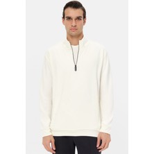 D'S Damat Ds Damat Regular Fit Ekru Düz Sweatshirt 5HCE26172202M