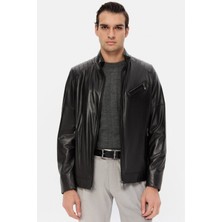 Twn Relaxed Fit Siyah Deri Mont 5ECL73051061M