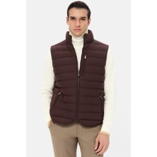 D'S Damat Ds Damat Regular Fit Mürdüm Düz Yelek Mont 5HCY71221204M