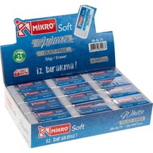 Şahin Kırtasiye Mikro Silgi 2B-24TR Beyaz Soft 24'lü Paket