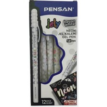 Pensan Jel Kalem Beyaz Jely Neon 12'li Paket