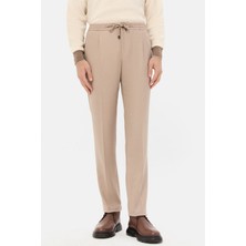 D'S Damat Ds Damat Regular Fit Bej Gabardin Jogger Pantolon 5HC03HC08344M