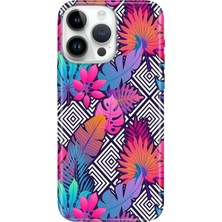Senada iPhone 15 Pro Max Kılıf Desenli Baskılı Tpu Rubber Kapak Botanik