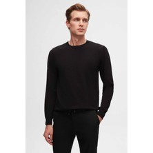 Twn Slim Fit Siyah Düz Örgü Kazak 5EC062256783M