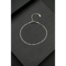 Frnch 925 Ayar Gümüş Italyan Model Kral Gümüş Renk Erkek Bileklik FRJ12519-3519-A