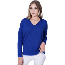 Lavella Kadın V Yaka Yaka Simli Kazak 12815 BGL-ST04225