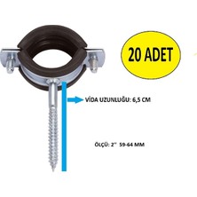 Unco Trifonlu Kelepçe 2''  59-64 mm (20 Adet)