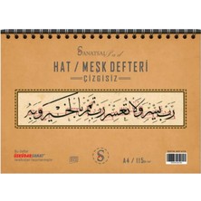 Üsküdar Sanat Sanatsal Pad Hat -Meşk Defteri A4 80 Yap. 115GR Çizgisiz