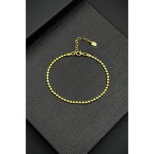 Frnch 925 Ayar Gümüş Italyan Model Altın Renk Erkek Bileklik FRJ12607-3607-G