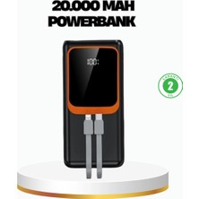 Powerbank 20000 Mah 22.5W Hızlı Şarjlı ve Kompakt Çoklu Kablo Çıkışlı