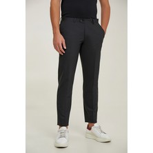 D'S Damat Ds Damat Comfort Fit Siyah Düz Travel Kumaş Pantolon 5HE03OB35322M