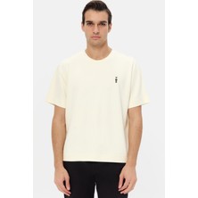 Twn Relaxed Fit Ekru Düz T-Shirt 5EC146181535M
